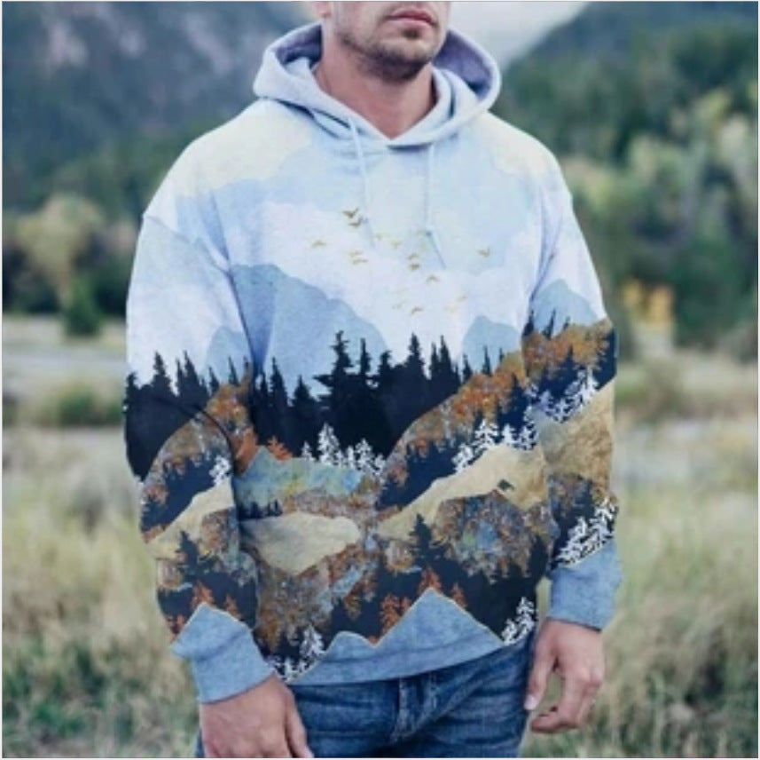 Printed Super Flexible Casual Hoodie