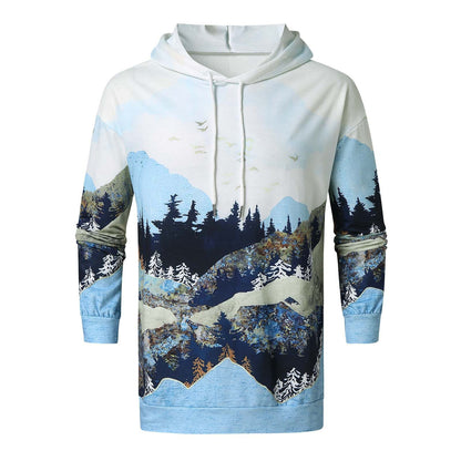 Printed Super Flexible Casual Hoodie